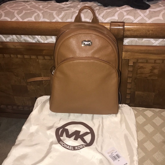 Michael Kors Handbags - Michael Kors large acorn leather backpack